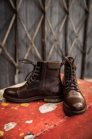 Bottines en cuir Bram - Marron