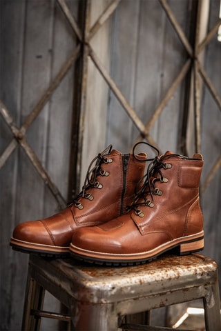 Bottines en cuir Teresa Flame - Marron