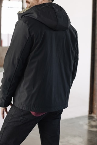 Veste imperméable à capuche Belleau - Noir