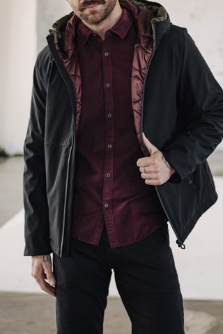 Veste imperméable à capuche Belleau - Noir