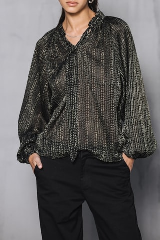 Blouse Coraline Écaille - Noir