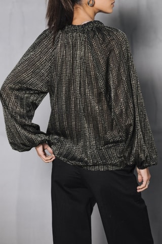 Blouse Coraline Écaille - Noir