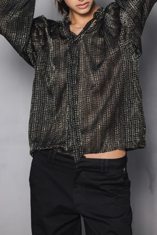 Blouse Coraline Écaille - Noir