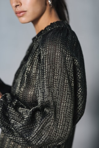 Blouse Coraline Écaille - Noir