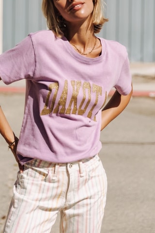 T-shirt Suria Print Dakota - Violet