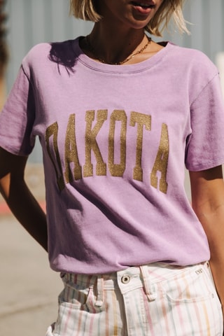 T-shirt Suria Print Dakota - Violet