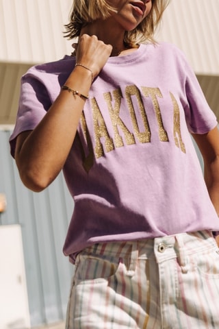 T-shirt Suria Print Dakota - Violet