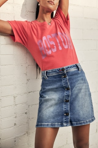 T-shirt Suria Print Boston - Rouge