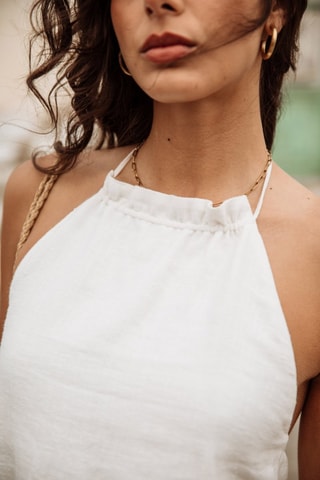 Top Louisa Natural - Blanc