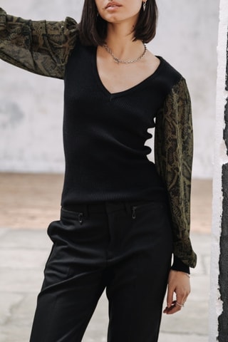 Pull Praelle Pythonia - Noir et vert