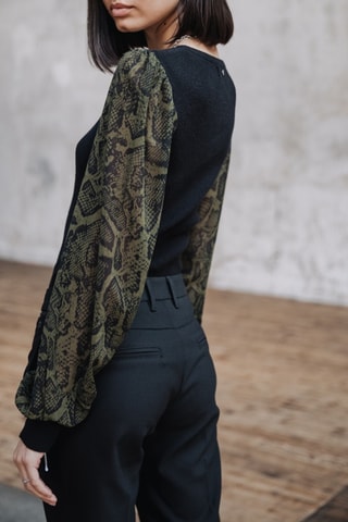 Pull Praelle Pythonia - Noir et vert