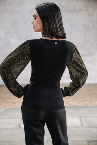 Pull Praelle Pythonia - Noir et vert
