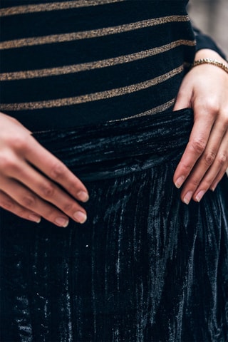 Jupe Joycelina Velvet - Noir