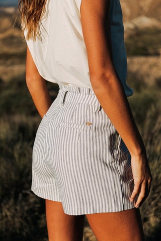 Short taille haute Vanessa Varda - Blanc