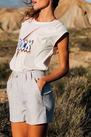 Short taille haute Vanessa Varda - Blanc