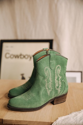 Bottines en nubuck Laurene Suede - Vert