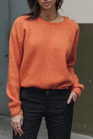 Pull en laine Priya Rib - Orange