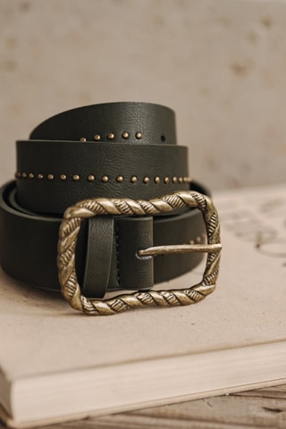 Ceinture en cuir Gia - Vert