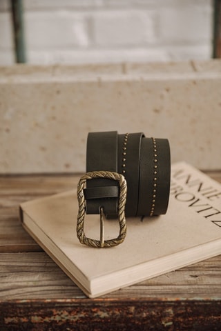 Ceinture en cuir Gia - Vert