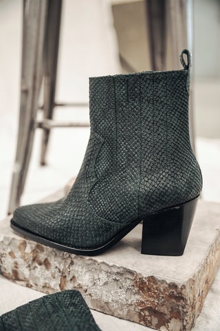 Bottines en cuir - Noir