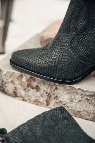 Bottines en cuir - Noir