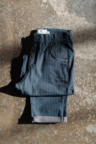 Jean 7/8 taille haute - Bleu