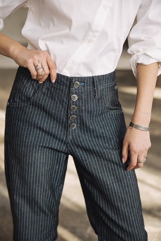 Jean 7/8 taille haute - Bleu