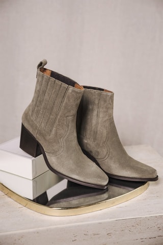 Bottines en nubuck - Beige