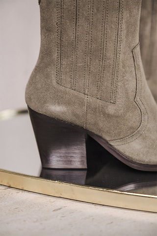 Bottines en nubuck - Beige