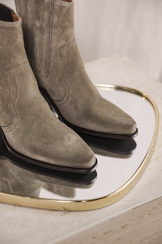 Bottines en nubuck - Beige