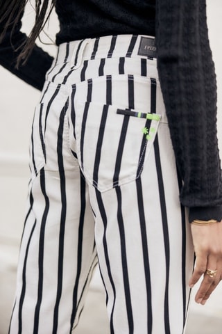 Pantalon Timea Lucky - Blanc et noir