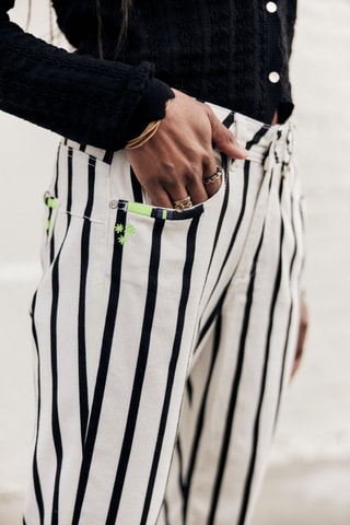 Pantalon Timea Lucky - Blanc et noir