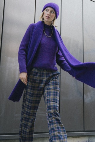 Echarpe en laine Doria Plain - Violet