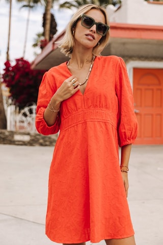 Robe Revana Plain Color - Rouge