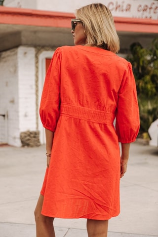 Robe Revana Plain Color - Rouge