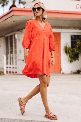 Robe Revana Plain Color - Rouge