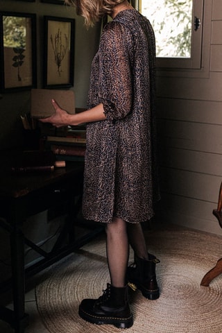 Robe dte Juna - Blanc, bleu et orange