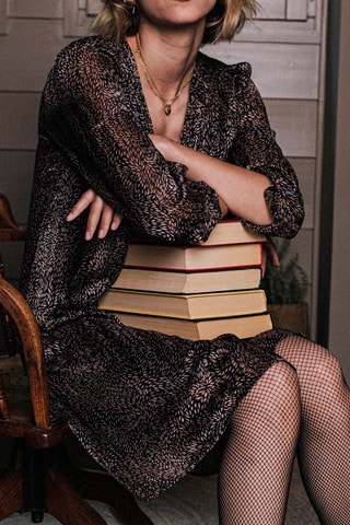 Robe dte Juna - Blanc, bleu et orange