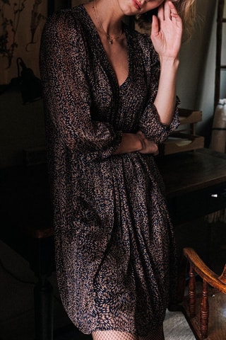 Robe dte Juna - Blanc, bleu et orange