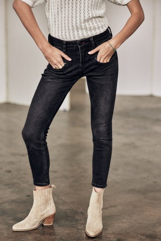 Jean 7/8 Alexa High Waist Cropped S-SDM - Noir