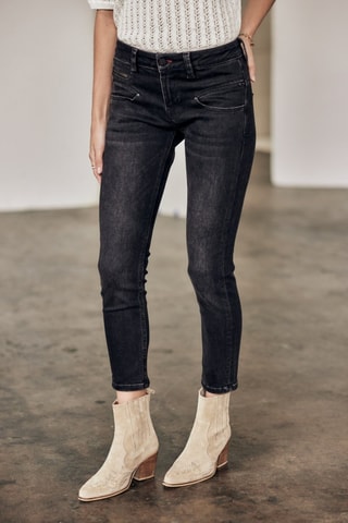 Jean 7/8 Alexa High Waist Cropped S-SDM - Noir