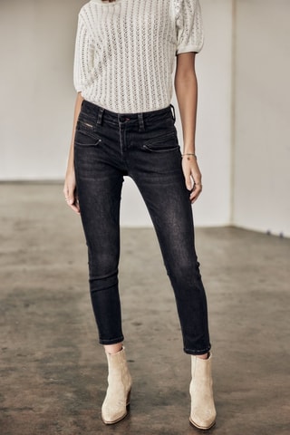 Jean 7/8 Alexa High Waist Cropped S-SDM - Noir