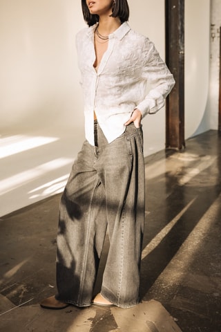 Jean wide legs - Gris