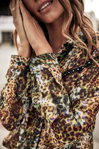 Chemisier Crizia Yelling - Jaune et marron