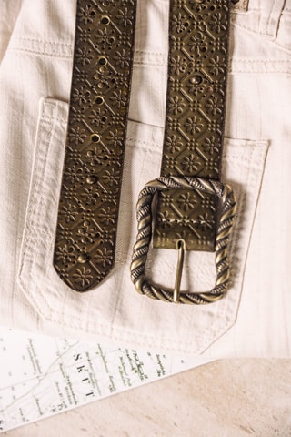 Ceinture en cuir - Vert