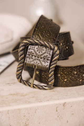 Ceinture en cuir - Vert