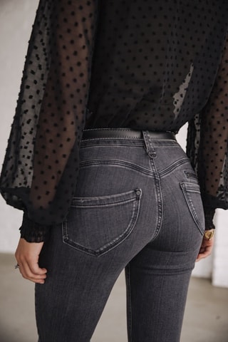 Jean Alexa High Waist Cropped S-SDM - Gris