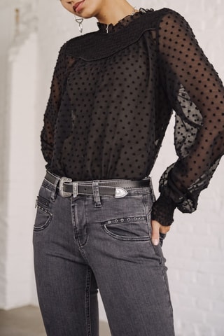 Jean Alexa High Waist Cropped S-SDM - Gris