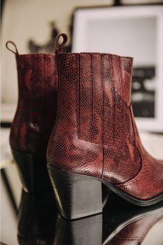 Bottines en cuir Teresa Phyton - Rouge