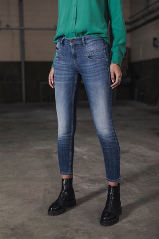 Jean 7/8 taille haute - Bleu